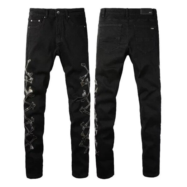 Black Crossed Bones Purple Jeans 37 styles
